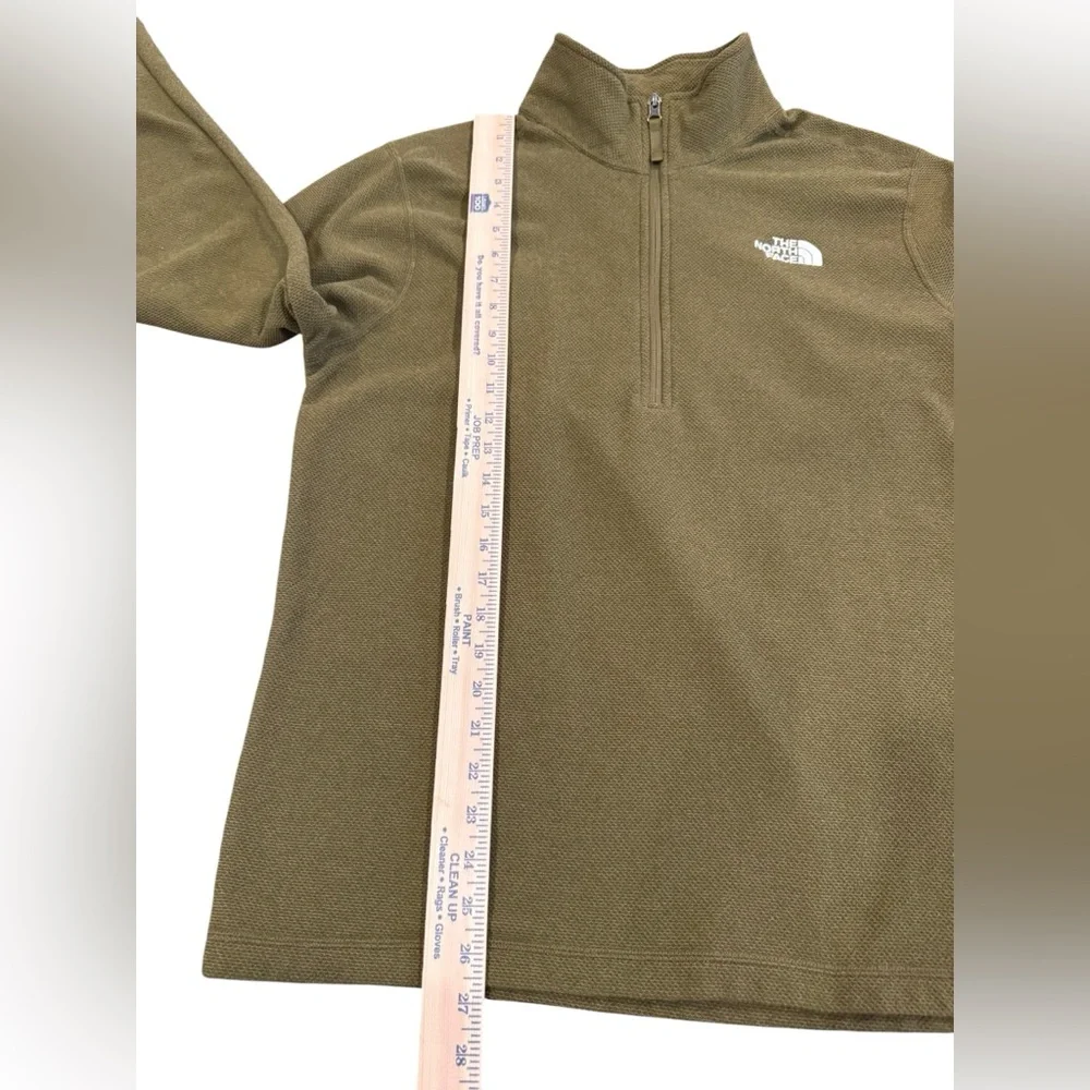 North Face Pullover Mens Long Sleeve 1/4 Zip Casual Lightweight Green Size Large